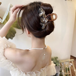 تصميم شائع للفتيات الكوريات من حجر الراين لون صلب زهرة Arylic Acetate إكسسوارات - Product Image 3