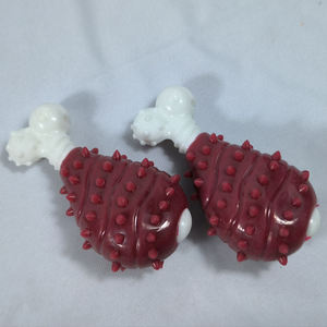 ของเล่นสัตว์เลี้ยง ของเล่นเคี้ยว ทนทานต่อการกัด ทำความสะอาดฟัน รูปทรงขาไก่ แท่งไนลอนสำหรับกัด ของเล่นเคี้ยวสำหรับสุนัข - Product Image 2