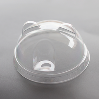Couvercle de tasse à lait Boba en plastique jetable douanier pour thé au lait boisson froide jus couvercle de tasse à café glacé