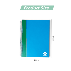 Cuaderno Espiral A5 con Encuadernación Cosida, Separadores de Temas Multicolor, 90 Hojas con Páginas Rayadas, para la Escuela y Oficina - Product Image 3