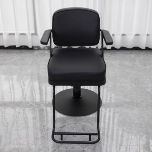 Fauteuil de Barbier Métallique Tendance, Chaise de Salon de Coiffure Moderne et Minimaliste avec Accoudoirs pour la Coupe de Cheveux - Product Image 2
