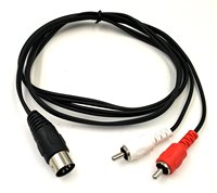 Nouveau style 2026 – Câble audio 5 broches DIN vers 2 RCA, convertisseur mâle-mâle, 1 vers 2 RCA pour systèmes stéréo, DIN-2RCA, 1,5 m