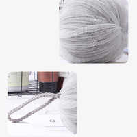 Boules de récurage de bain exfoliantes personnalisées pour enfants, maille de bouffée de douche plus douce, épurateur de corps mignon en nylon et PE 5 couleurs