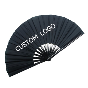 Bsbh Tùy Chỉnh In Cá Nhân Logo Tre Lớn Clacking Tay Gấp Fan 13 Inch Tiếng Ồn Lớn Thăng Hoa Rave Quạt Tay - Product Image 4