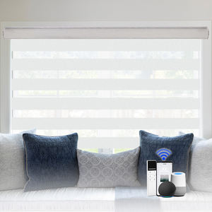 Persianas Enrollables Eléctricas Modernas con Diseño de Cebra, Hechas a Medida <span class=keywords><strong>para</strong></span> <span class=keywords><strong>Ventanas</strong></span> Francesas - Product Image 1