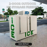 Congélateur de présentation de glace en sacs Soardragon DC-420 à LED, double refroidissement (ventilateur direct), 1 porte, automatique mécanique/électronique