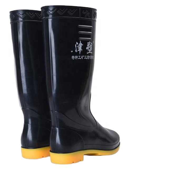 Wholesale PVC Rain Boots for Farmers Men's Knee-High Waterproof Shoes with  Anti-Slip Insole for Gardening and Outdoor Work