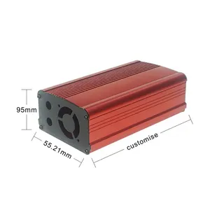 Bạc Anodized Đùn Nhôm Bao Vây Nhỏ Kim Loại Hộp Điện