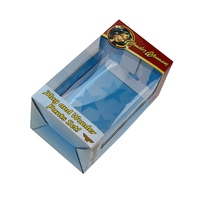 Boîte d'emballage de jouets pour enfants en carton ivoire de luxe, personnalisable, recyclable, avec fenêtre transparente, pelliculage mat, forme trapézoïdale, vente en gros