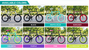 20인치 알루미늄 합금 포크 픽시 산악자전거 스틸 프레임 듀얼 디스크 브레이크 경량 BMX 싱글 스피드 도매 - Product Image 5