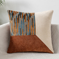 Housse de coussin moderne en chenille jacquard Amity Square pour canapé de salon, décoration écologique, lavable