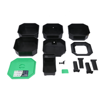 Composteur rectangulaire amovible pour vers de terre, tour de compostage DIY pour ferme, grande capacité à 4 niveaux