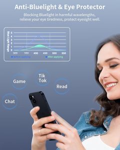 Westillux 2 Pack Privacy Screen <b>Protector</b> for 17 Pro Max Anti-Spy Anti-Blue Light 9H Hardness Tempered <b>Glass</b> Full - Product Image 4