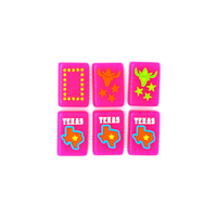 Ensemble de Mahjong Américain Moderne Texas Art en Gros, 160 Tuiles Colorées en Acrylique avec Dés et Supports pour Divertissement à Domicile