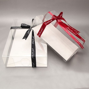 Rectangle <b>Transparent</b> Birthday Gift Packaging Clear Plastic PET Cardboard <b>Cake</b> <b>Box</b> - Product Image 5