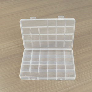 Transparent PP Plastic Storage Box 22 Compartments H Slot Fixed Fishing Tackle Organizer Desktop Accessory Container - Product Image 4