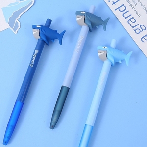 Ocean Series Silicone Cool Shark Three-dimensional Push-button <b>Pen</b>, Student Stationery Smooth Neutral <b>Pen</b> - Product Image 6