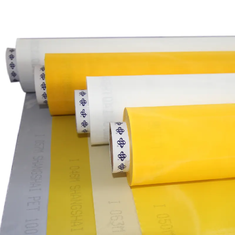 노란색 흰색 폴리 에스테르 실크 스크린 인쇄 나일론 실크 스크린 인쇄 메쉬 볼트 천