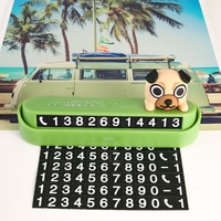 Plaque de numéro de stationnement temporaire personnalisée, décoration intérieure de voiture, panneau de stationnement phosphorescent, figurine en PVC souple