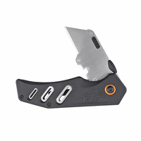 Couteau utilitaire portable multifonction robuste Bochen avec lame rétractable, manche pliable et design évidé – Fiable