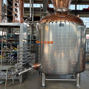 自動3000Lラムスティル、ターンキー蒸留所システム、ブランディウォッカウイスキー製造工場用の商用銅アルコール蒸留器 - Product Image 2