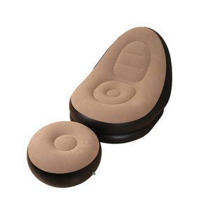 <b>Inflatable</b> Lazy <b>Sofa</b> 116x98x83cm PVC Flocked Outdoor Recliner With Footrest Foldable Air <b>Sofa</b> For Adults - Product Image 4