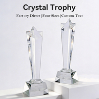Trophée en verre cristal transparent personnalisé, directement de l'usine, avec logo gravé à la main, coffret cadeau portable pour événements sportifs