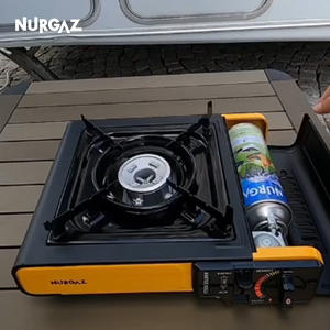 Réchaud à gaz portable Nurgaz 220G avec allumage pour le camping et l'extérieur - Product Image 1