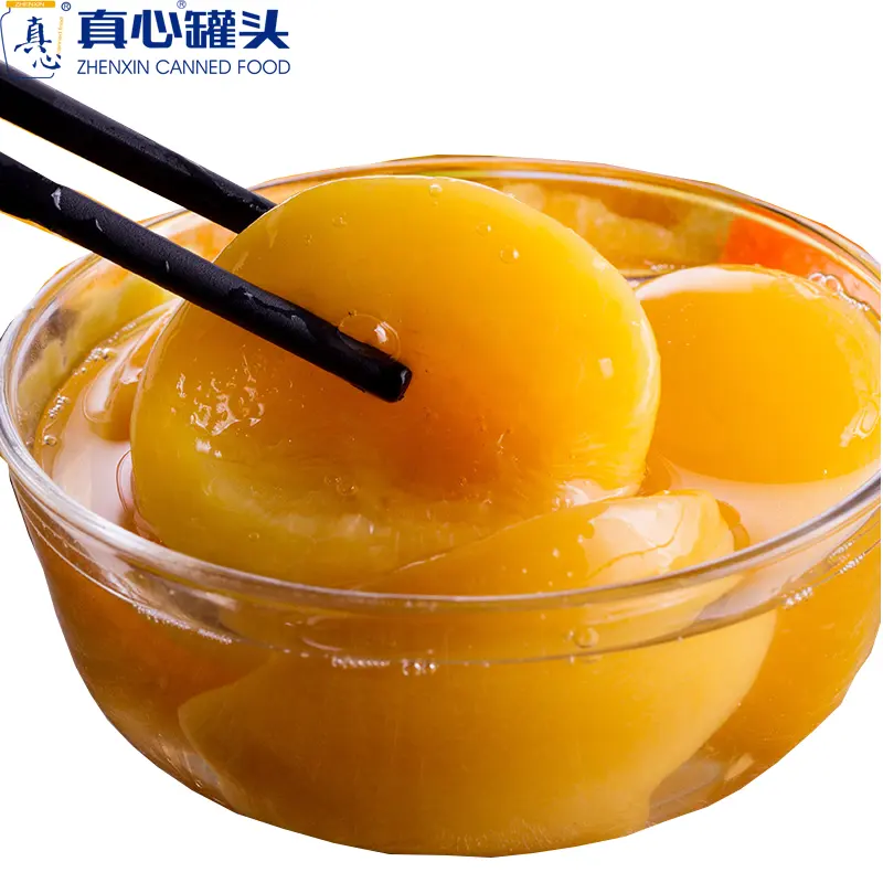 Kualitas Tinggi Cina Makanan Kaleng Kaleng Kuning Peach Cahaya Vitamin Sirup & Gula Dalam Jar /880G