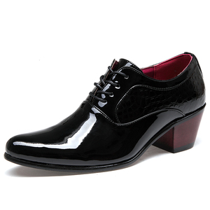 Chaussures En Cuir Verni Hommes Shoes <strong>Men</strong> Wedding <strong>High</strong> <strong>Heels</strong> De Luxe Pour - Product Image 1