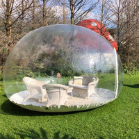 Dôme à bulles gonflable extérieur magnifique avec souffleur, tente transparente pour hôtel, camping, mariage, présentation de produits