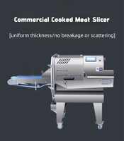 Trancheuse à viande automatique en acier inoxydable 304, machine à découper la viande, épaisseur de coupe réglable, équipement de découpe pour cuisine commerciale