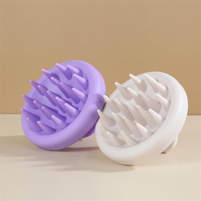 Silicone Head Shampoo Brush Hair Scalp Scrubber Hair Exfoliator Silicone Scalp Massager Brush