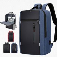 Mochila de Viaje de Gran Capacidad, Moderna, para Negocios, con Puerto de Carga USB, Personalizable, Impermeable, de Oxford, para Portátil