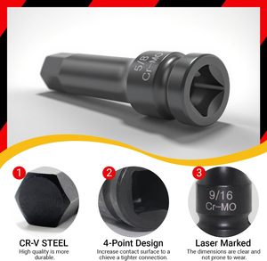 <span class=keywords><strong>Set</strong></span> di Punte Esagonali a Impatto da 1/2 Pollice, 20 Pezzi, <span class=keywords><strong>Set</strong></span> di Chiavi a Bussola Esagonali, Kit di Utensili - Product Image 6