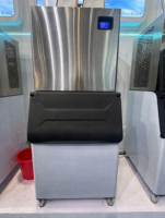 Machine à glace granulaire commerciale en acier inoxydable 304 pour les marchés de poissons, les comptoirs de fruits de mer et la présentation de sashimi