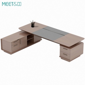 Bureau de direction moderne de luxe en MDF, mobilier de bureau modulaire par un fournisseur de tables de bureau de luxe - Product Image 6