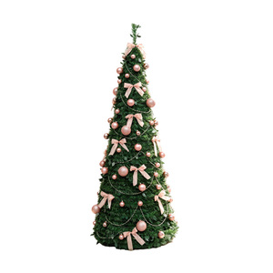 Árbol de Navidad Telescópico Plegable de Alta Calidad de 180 cm con Pantalla LED, Luz Blanca Cálida, Pre-Decorado, en Forma de <span class=keywords><strong>Pagoda</strong></span>, para Interiores - Product Image 6