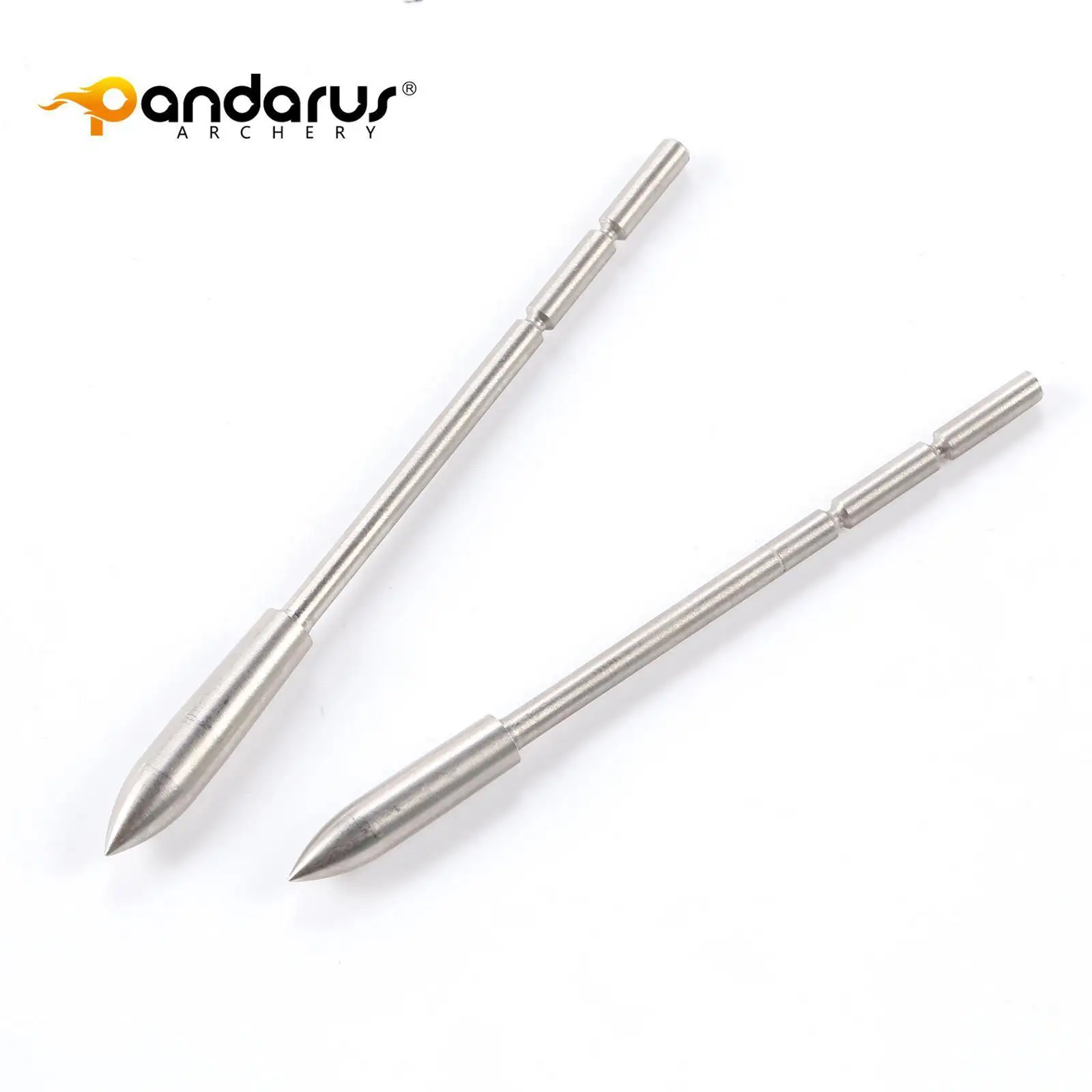 PANDARUS Target Archery X10 ID 3.2mm cano ponta de aço inoxidável Insert Arrow Point para arco recurvo arco composto setas