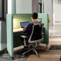 Bureau indépendant mobile de luxe moderne bureau d'étude à réduction de bruit simple pour les cabines de bureau à domicile panneau de poste de travail en bois