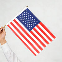 Drapeaux à main personnalisables, 12 drapeaux à main pour événements sportifs, courses et célébrations