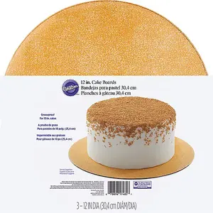 Carton sulfurisé réutilisable à bon prix Boîte à gâteau <span class=keywords><strong>mousse</strong></span> ronde blanche de 12 pouces Plateau en carton - Product Image 3