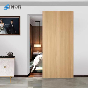 Porte coulissante vintage en bois massif à longue durée de vie, avec rail invisible, pour chambre de ferme, intérieur de maison, porte coulissante dissimulée. - Product Image 3