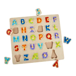 Gioco 3D Puzzle educativo giocattolo Fsc bambino legno personalizzato creativo Matchin mano ABC alfabeto arabo lettera Puzzle Puzzle di legno