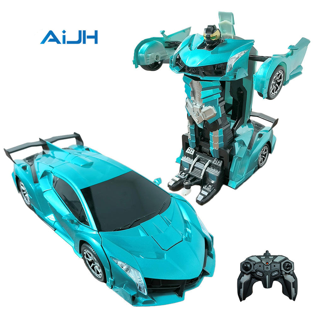AiJH 1:12 Scale 2 in 1 Deformation 2.4GHZ Rc Cars for Supermarket Promotion 360 Degree Robot Car Rc Auto Demo Remote Control Car