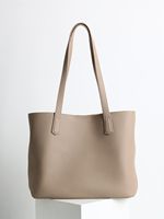 Bolso Tote de Cuero Genuino 2026, Gran Capacidad, para Llevar Bajo el Brazo, Minimalista, Lujoso y Versátil, para Mujer
