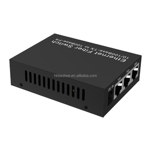 Convertidor de Medios de Fibra Óptica 2SC a 3RJ45 de Fábrica China, 10/100Mbps, 25KM, Monomodo, Monofibra, Transceptor Ethernet Óptico Plug & Play - Product Image 2