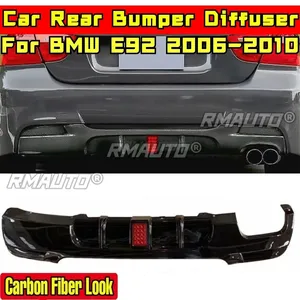 Kit de Carrocería para BMW E92 2006-2010, Protector de Parachoques Trasero con Aspecto de Fibra de Carbono, con Lámpara, Estilo MP, Protector de Parachoques, Accesorios para Automóviles - Product Image 3