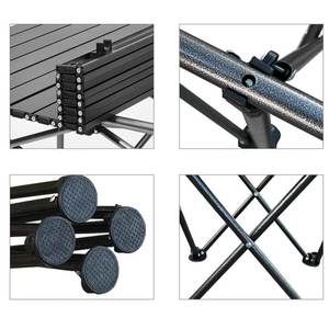 Modern Aluminum Camping <b>Chairs</b> and Folding Outdoor <b>Tables</b> Set <b>for</b> Events Gym Workshop-4 <b>Chairs</b> & Small <b>Dining</b> <b>Table</b> - Product Image 5