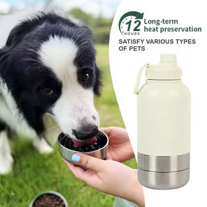 Botella de Agua Portátil para Perro de Acero Inoxidable con Logotipo Personalizado, Nuevo Estilo, Grande, 1000 ml, 32 oz, IPX6, 3 en 1, Termo de Viaje - Product Image 4